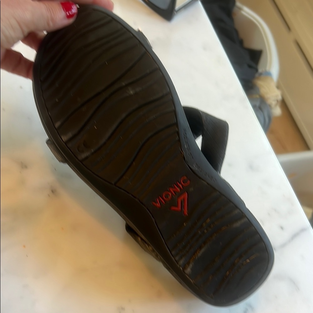 Vionic Black Leather Sandals - image 5